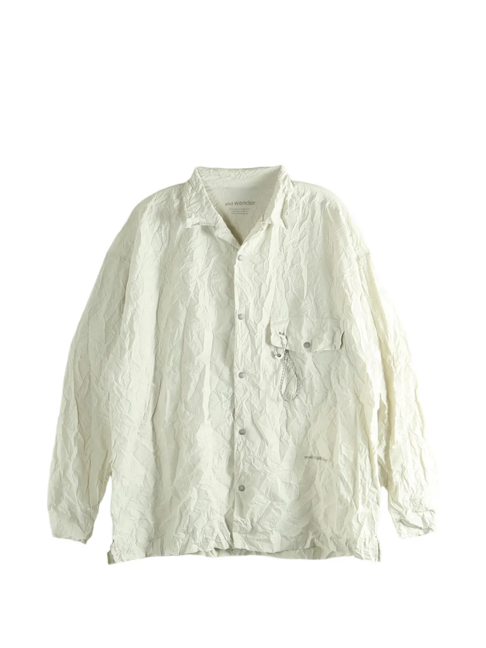 and Wander crinkled-effect shirt - Toni neutri