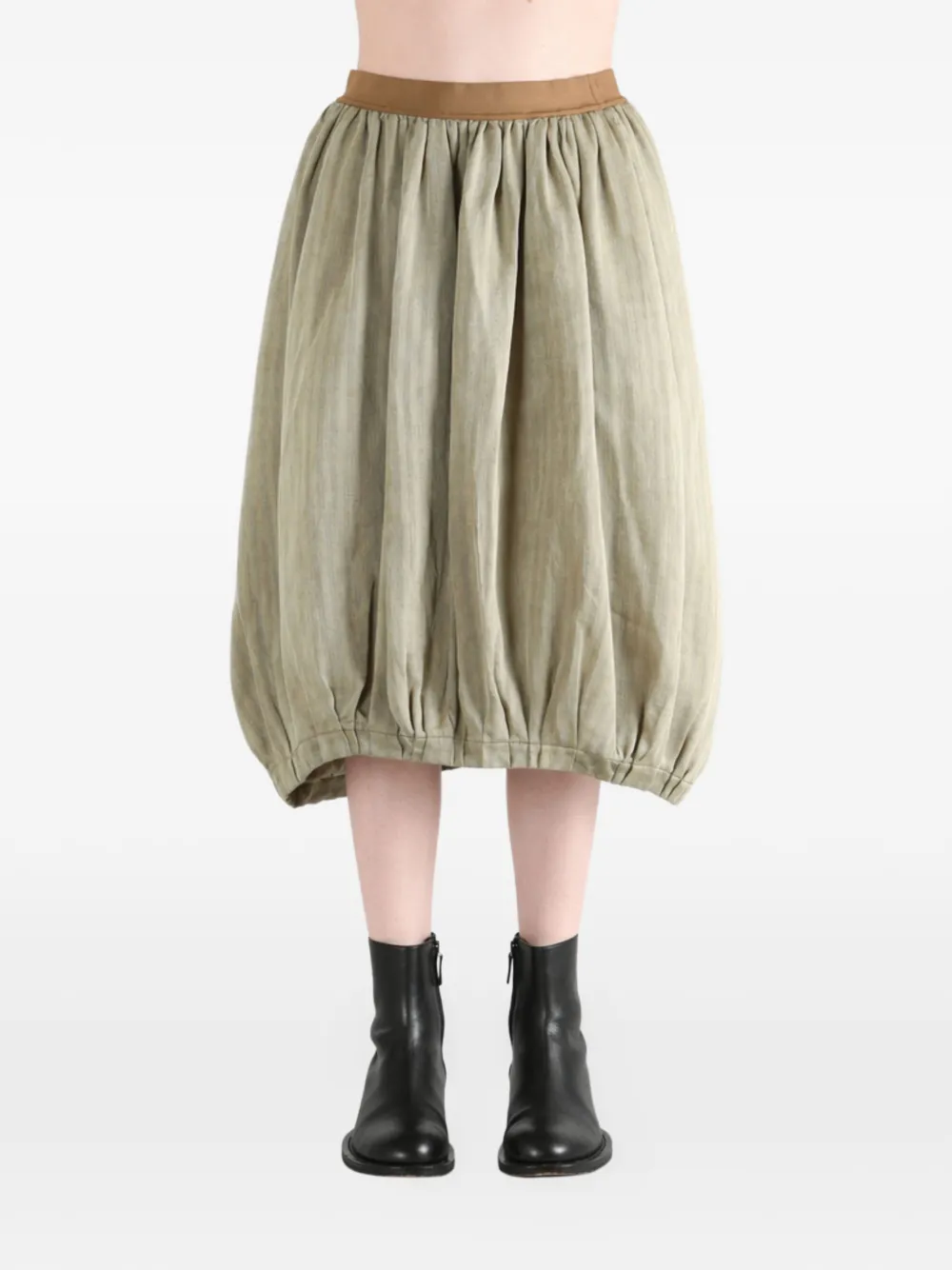  Uma Wang Falda Midi Con Pliegues - Neutro 