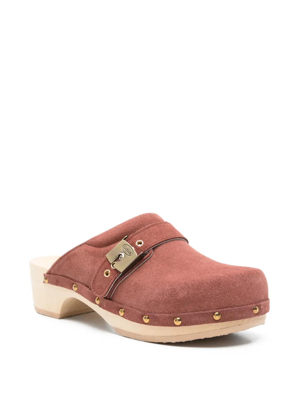 Scholl Pescura klompen met gespsluiting Rood