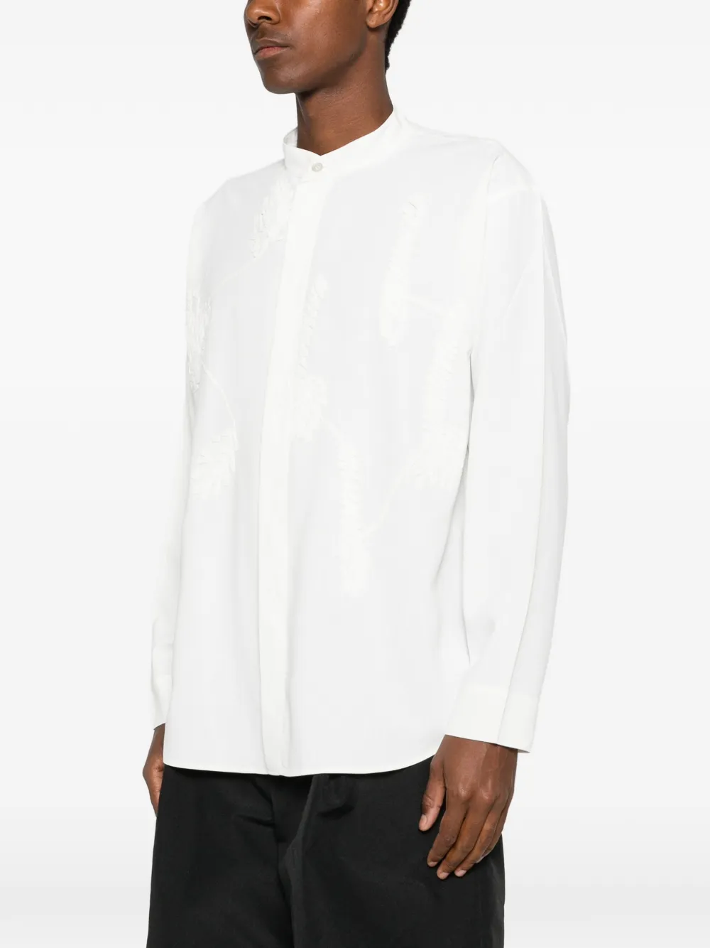 Homme Plissé Issey Miyake Overhemd met bandkraag Wit
