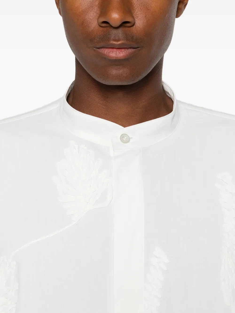 Homme Plissé Issey Miyake Overhemd met bandkraag Wit