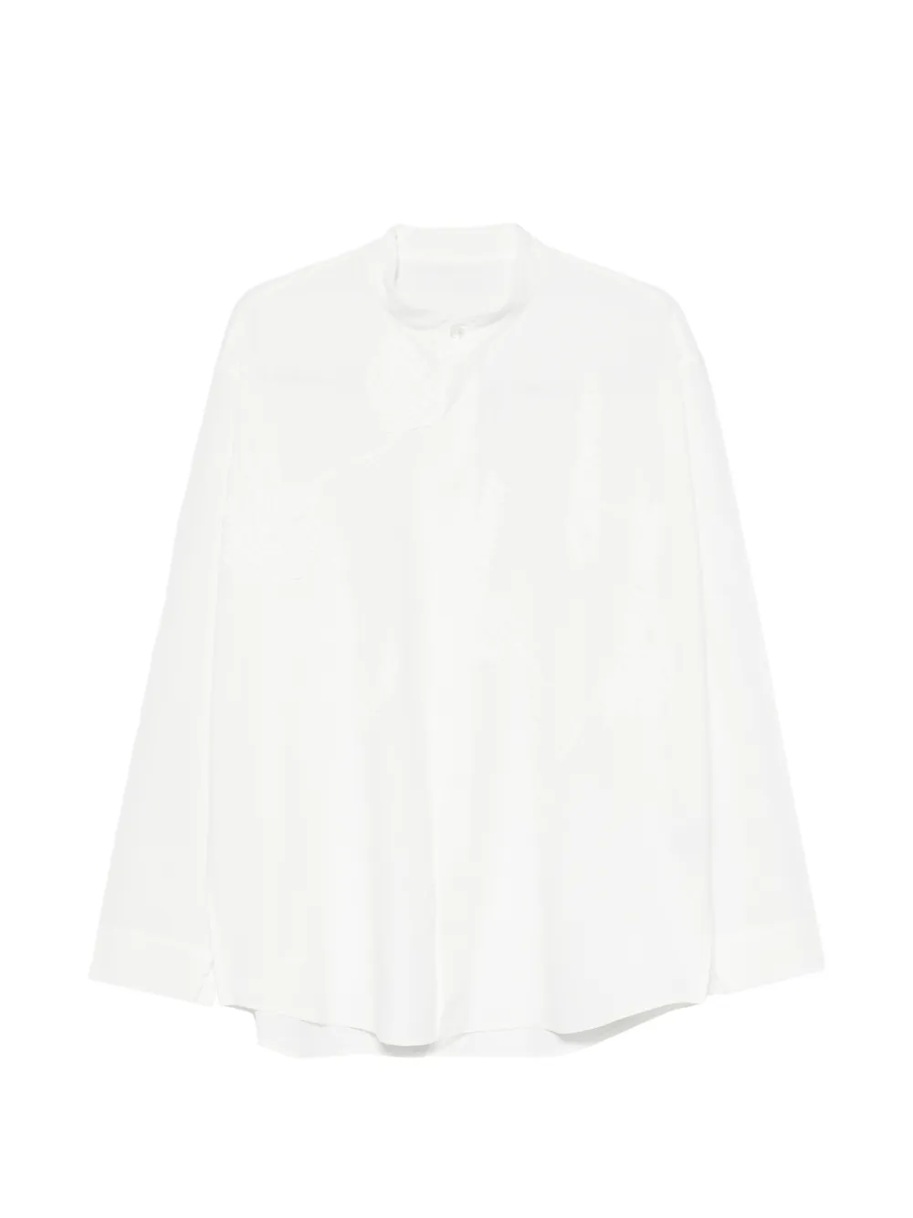 Homme Plissé Issey Miyake band-collar shirt - Bianco
