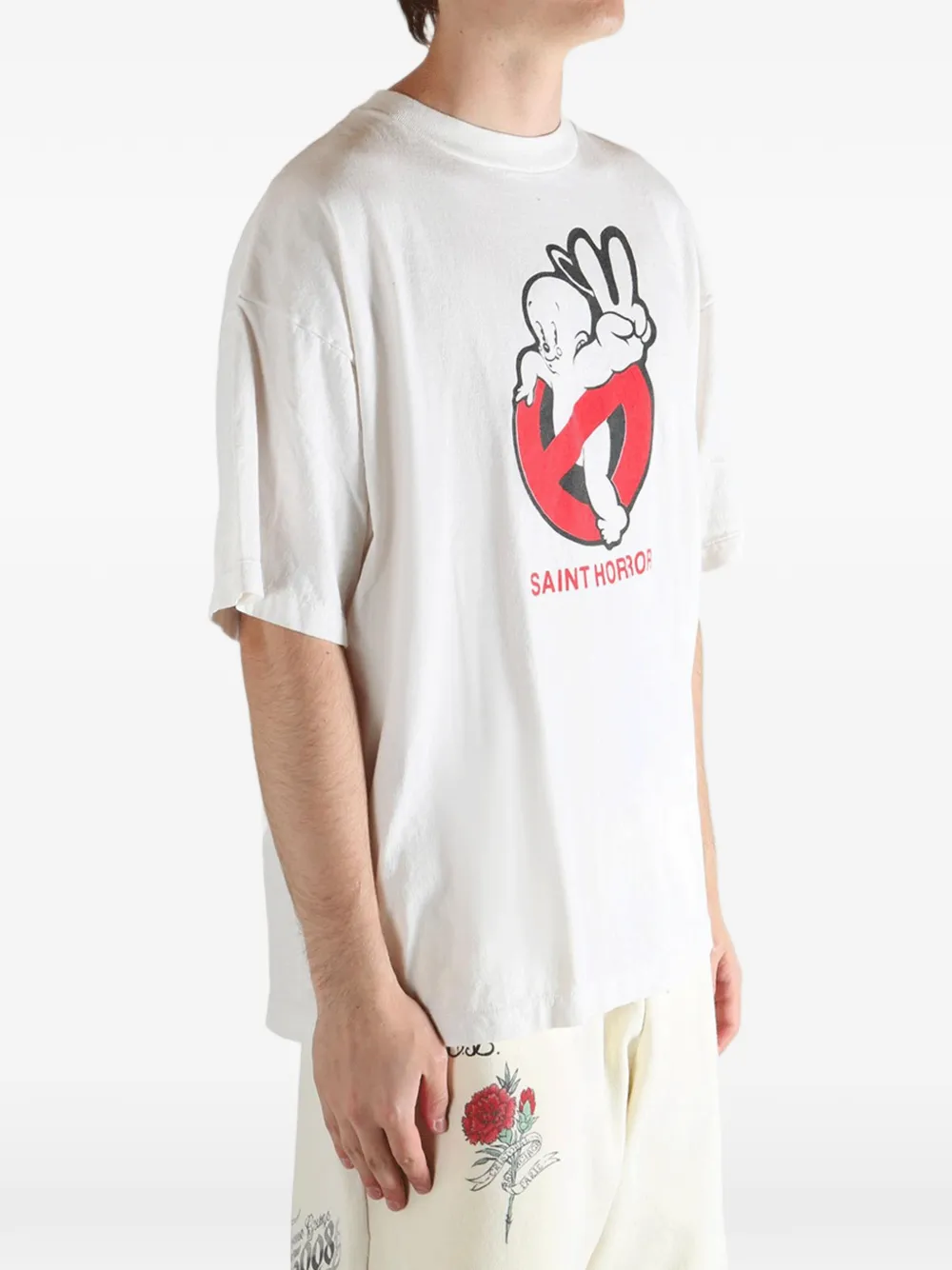 SAINT MXXXXXX T-shirt met grafische print Beige