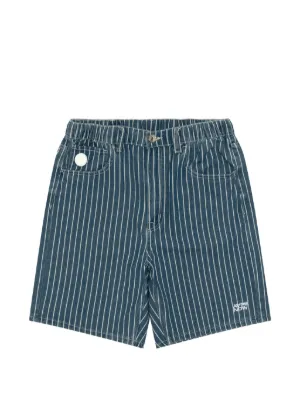 AAPE BY *A BATHING APE® ロゴパッチ デニムショーツ | ブルー