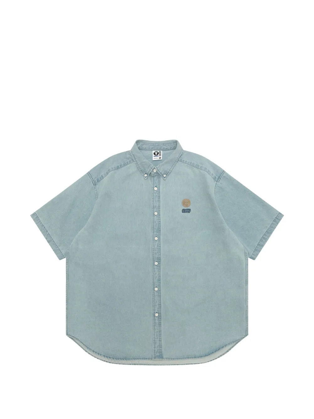 AAPE BY *A BATHING APE® button emblem shirt - Blu