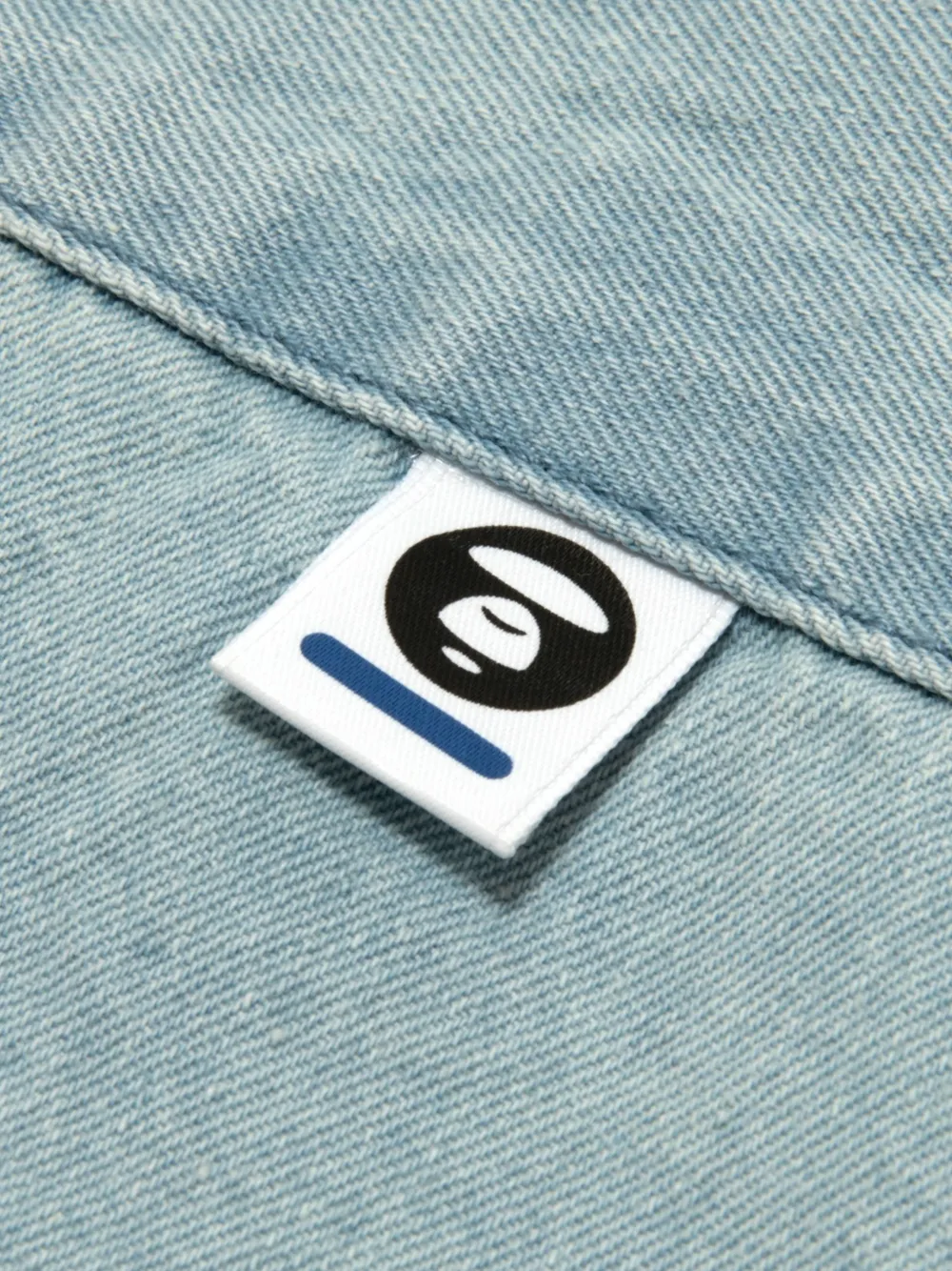 AAPE BY *A BATHING APE Poloshirt met knoop en embleem Blauw