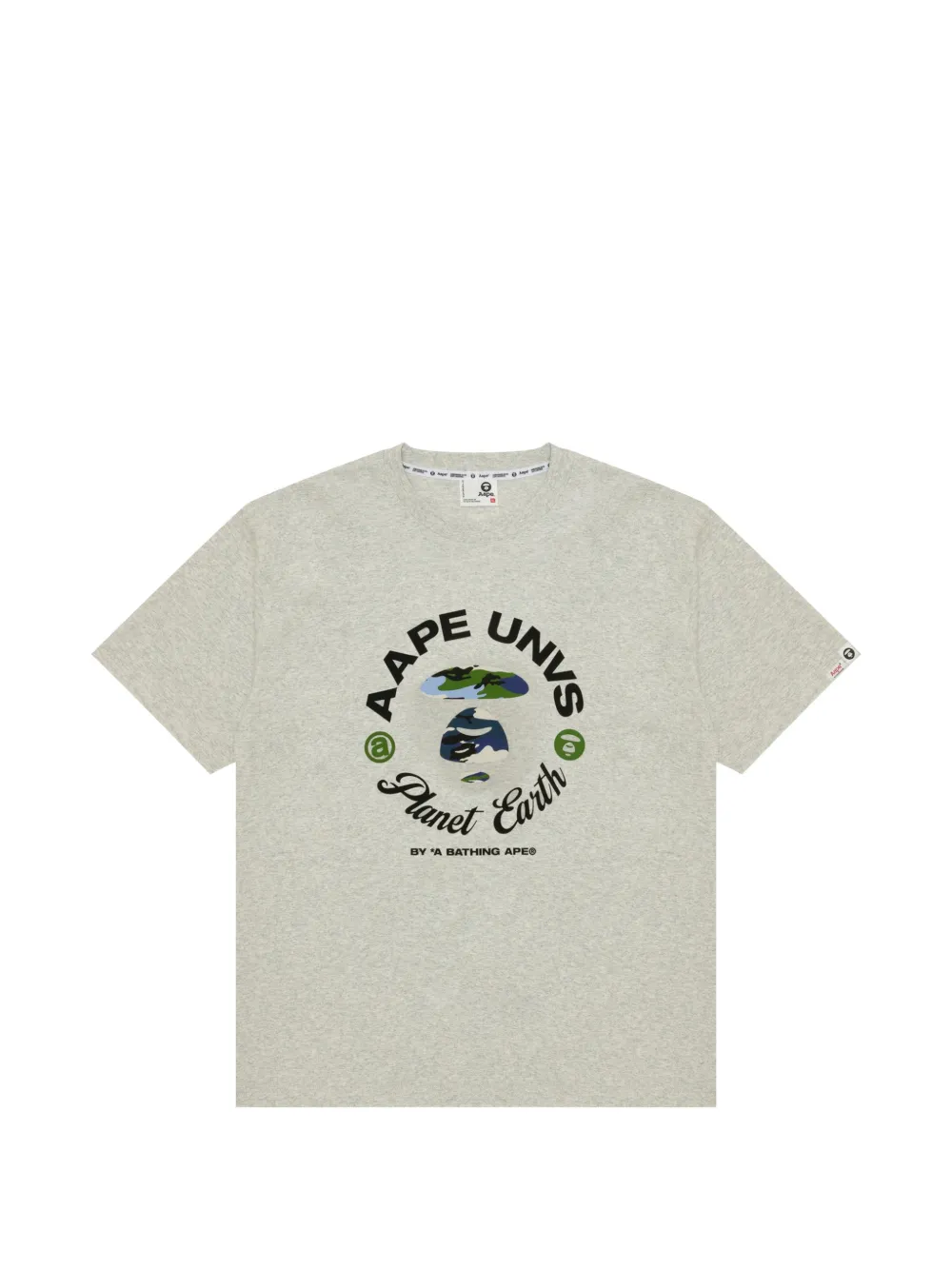 AAPE BY *A BATHING APE® earth logo T-shirt - Grigio