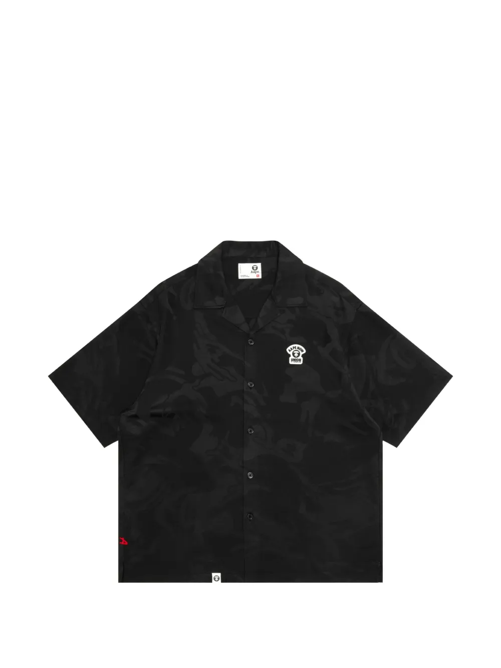 AAPE BY *A BATHING APE® embroidered logo shirt - Nero