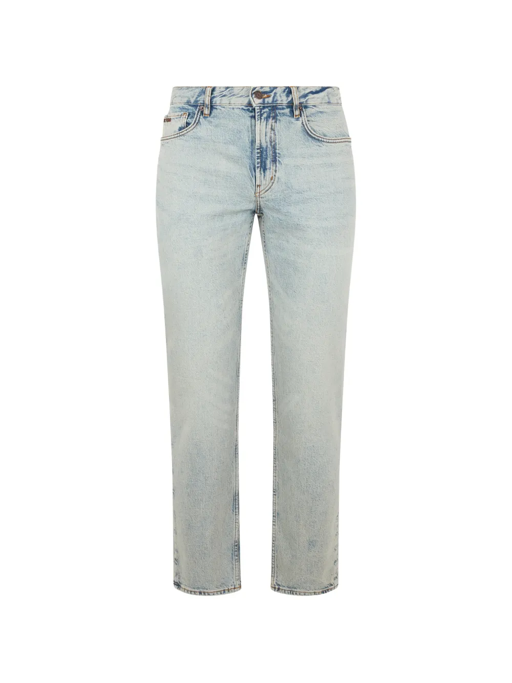 Emporio Armani acid-wash logo-plaque jeans - Blu