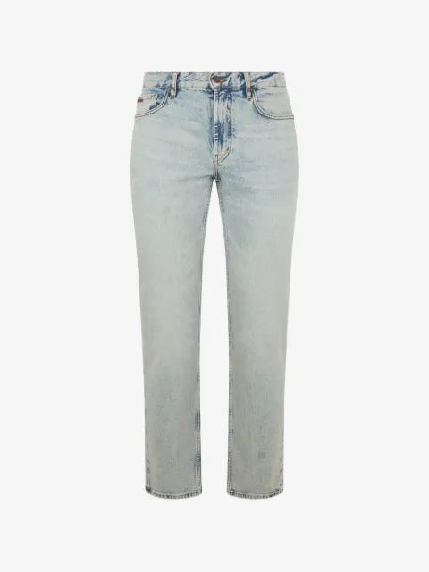 Emporio Armani acid-wash logo-plaque jeans