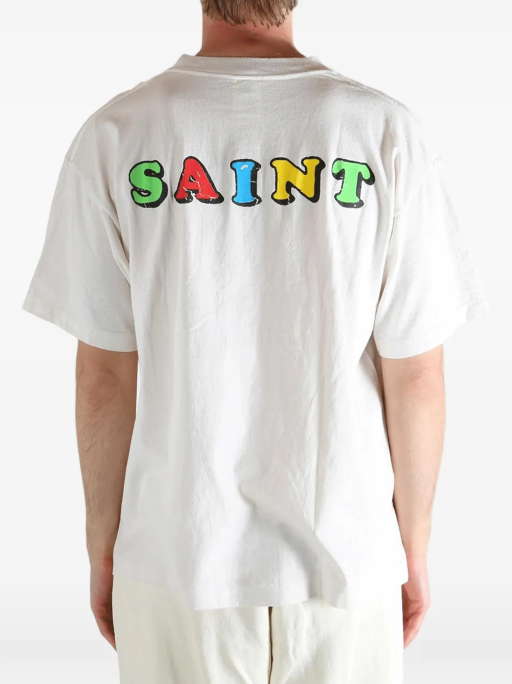 SAINT MXXXXXX T-shirt met grafische print Beige