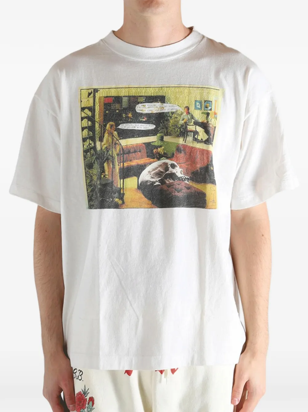 SAINT MXXXXXX T-shirt met grafische print Beige