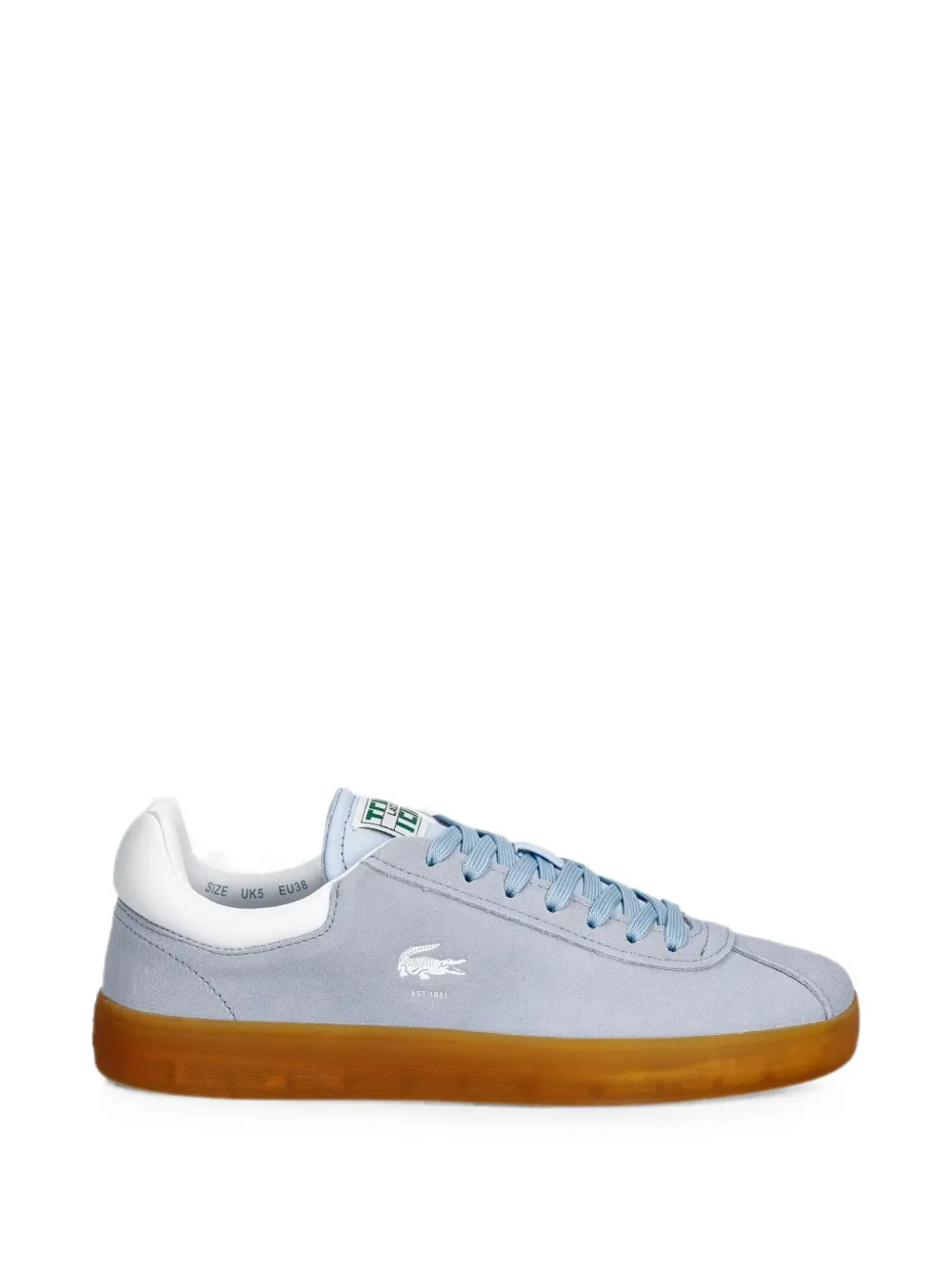 Lacoste Logo-embroidered Gum-sole Sneakers In Blue