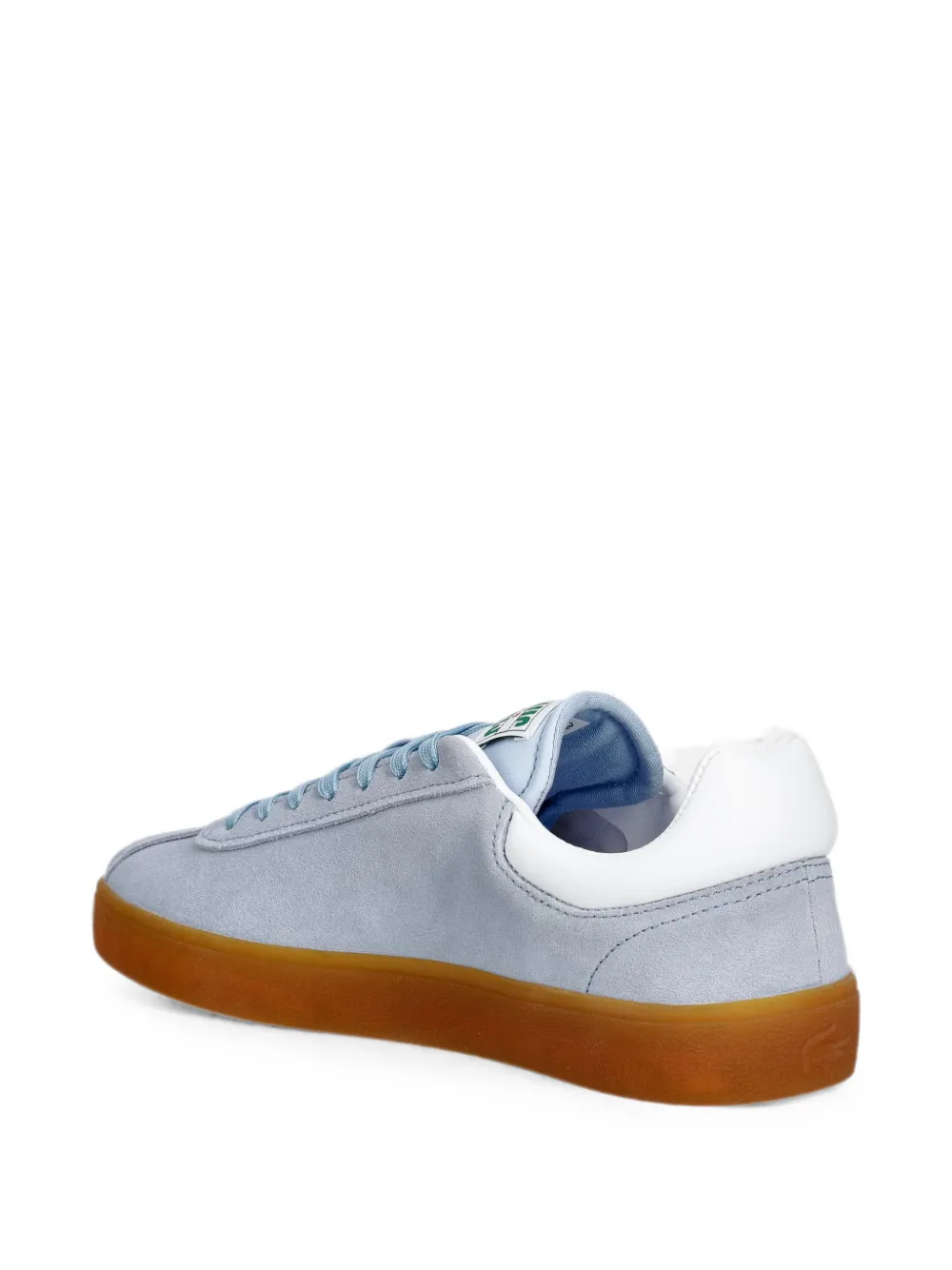Lacoste logo-embroidered gum-sole sneakers Blauw