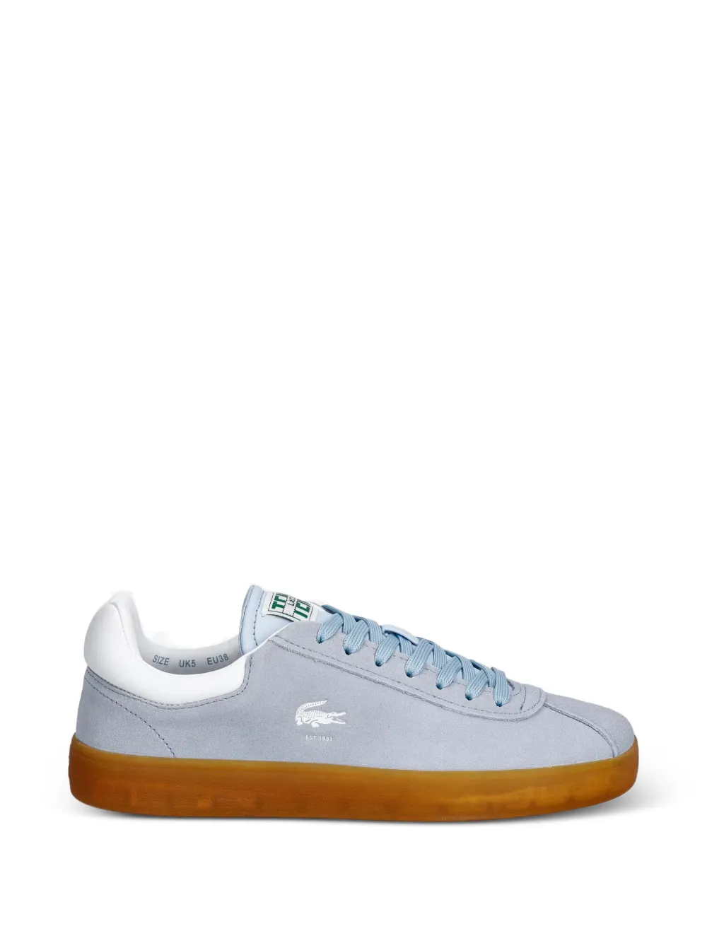 Lacoste logo-embroidered gum-sole sneakers - Blau