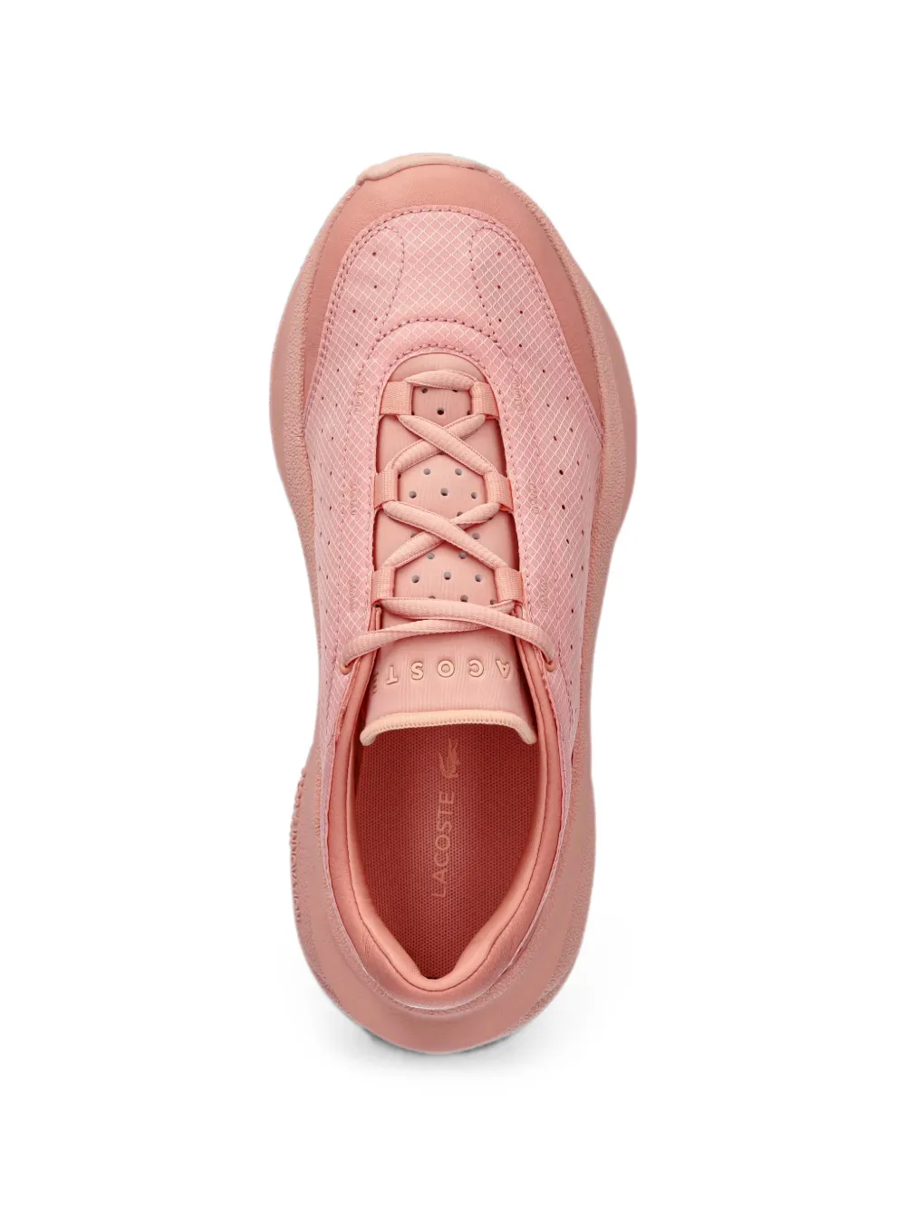 Lacoste New Run Active perforated logo-patch sneakers Roze