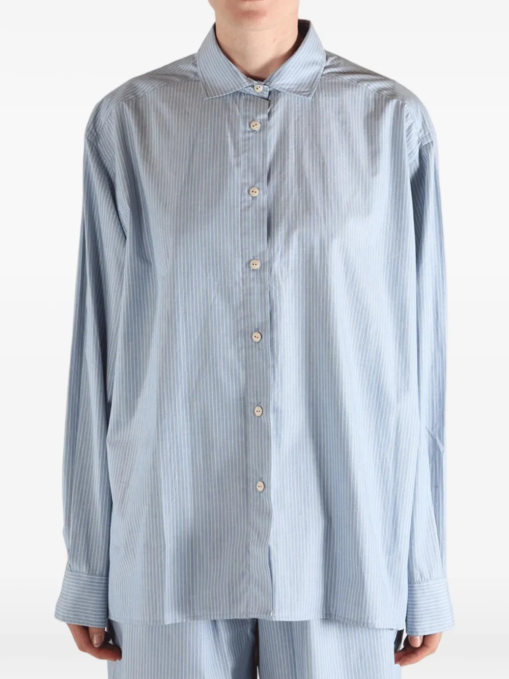 Baserange striped long-sleeve shirt - Blu