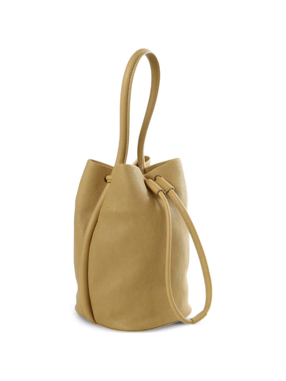 Uma Wang Kleine bucket-tas met trekkoordsluiting Beige