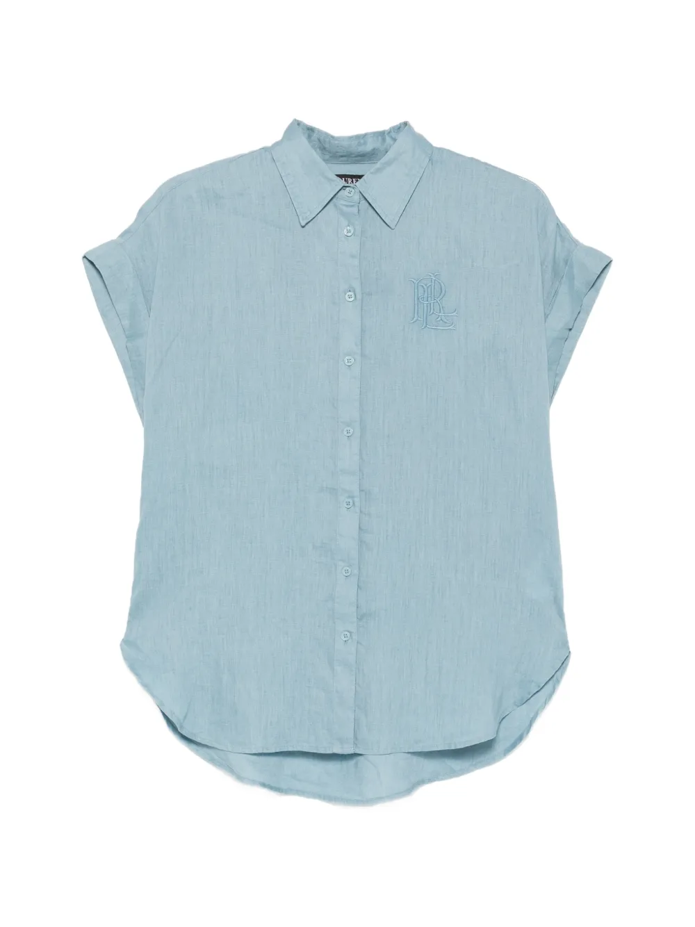 Lauren Ralph Lauren embroidered-logo short-sleeve shirt - Blu