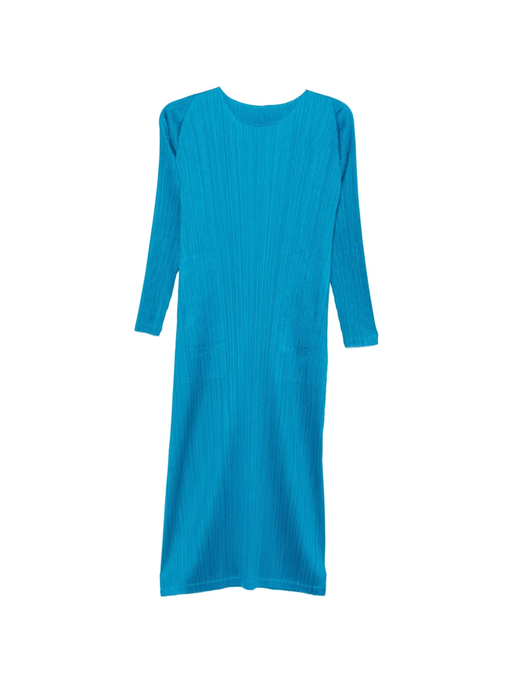 Pleats Please Issey Miyake long-sleeve midi dress - Blue