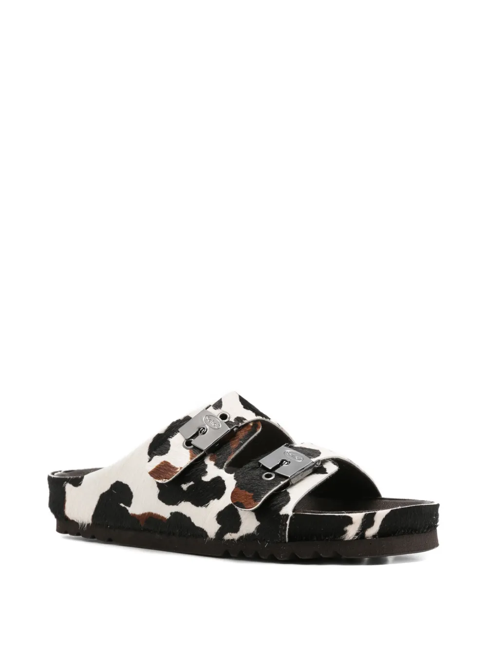 Scholl cow-print sandals Wit