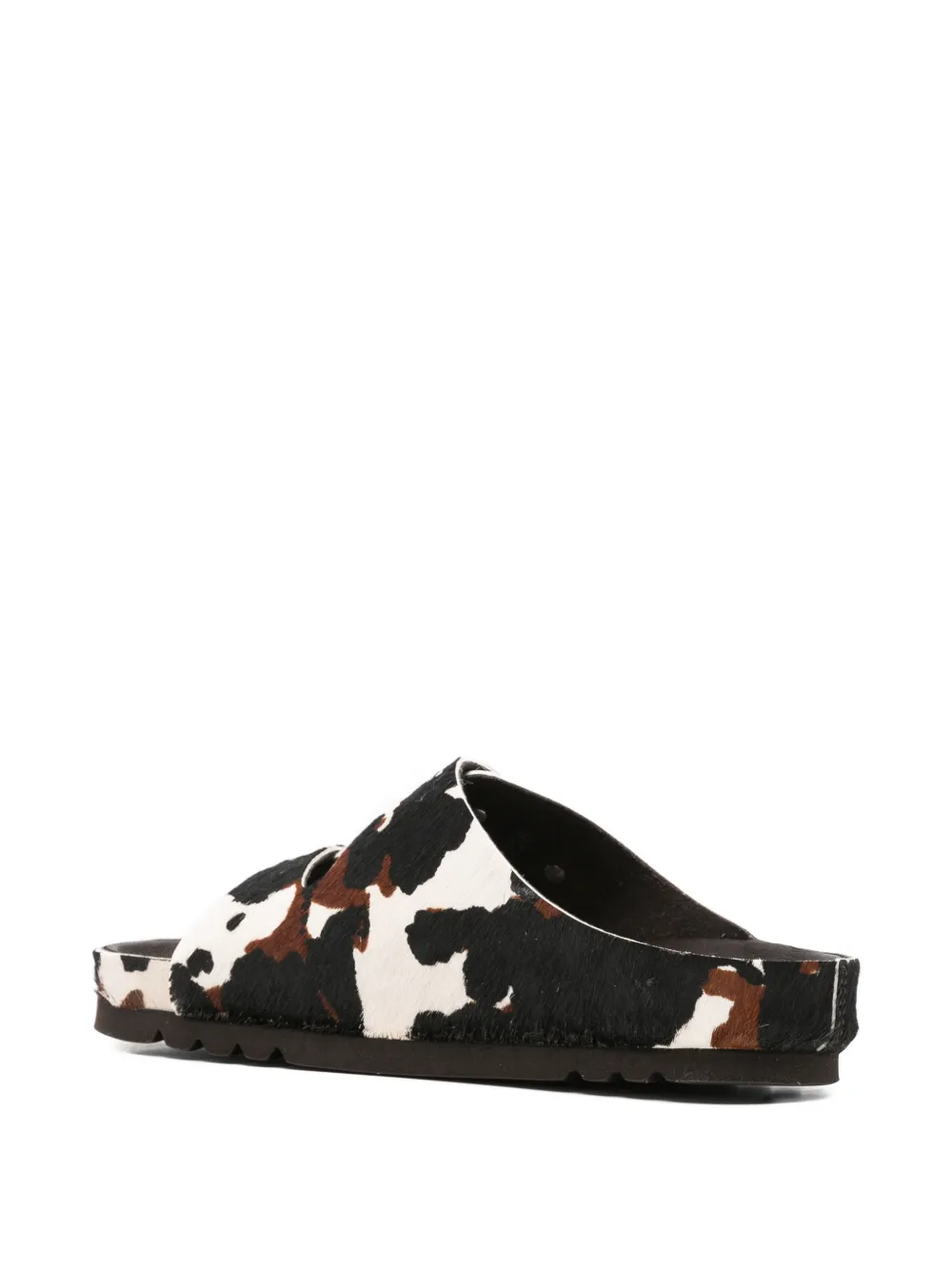 Scholl cow-print sandals Wit