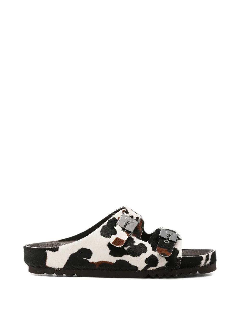 Scholl cow-print sandals - Bianco