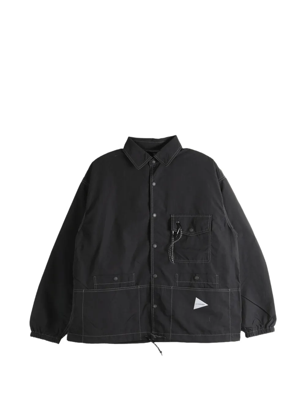 and Wander contrast-stitch pocket-detail jacket - Nero
