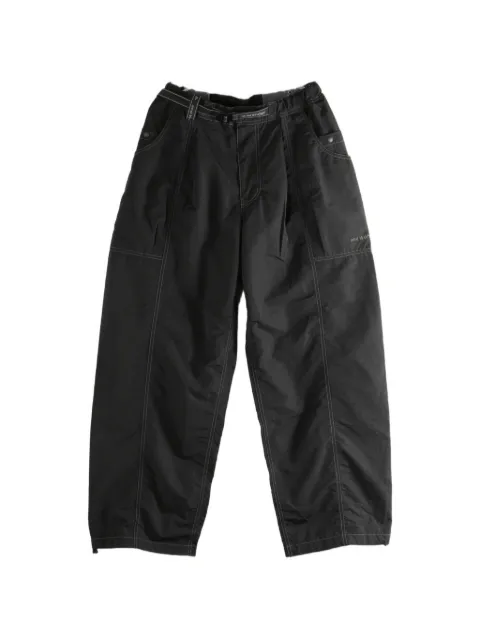and Wander contrast-stitch belted trousers