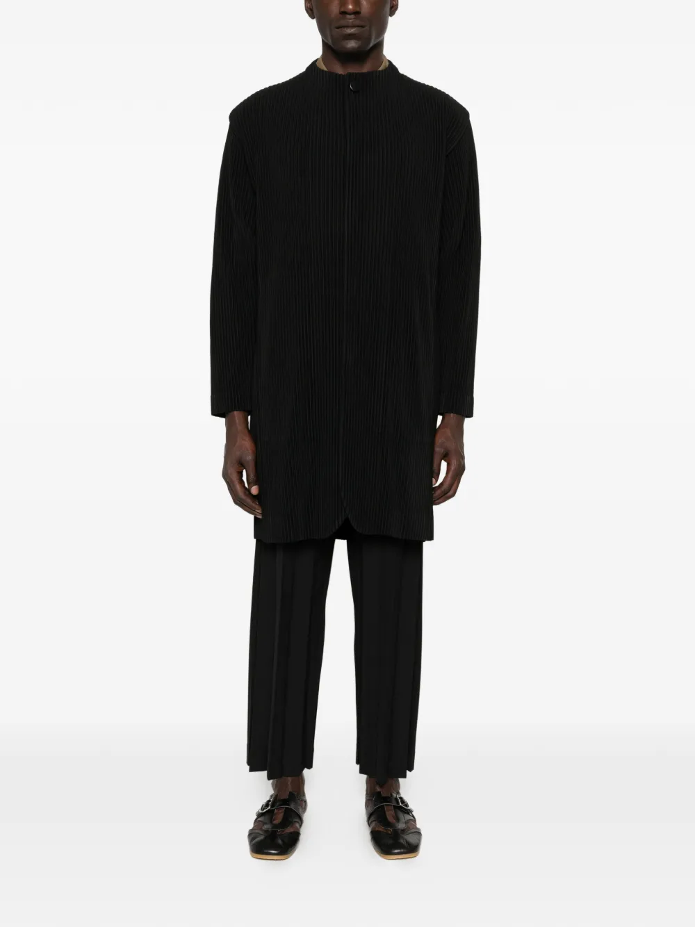 Homme Plissé Issey Miyake Vest met plissé-effect Zwart
