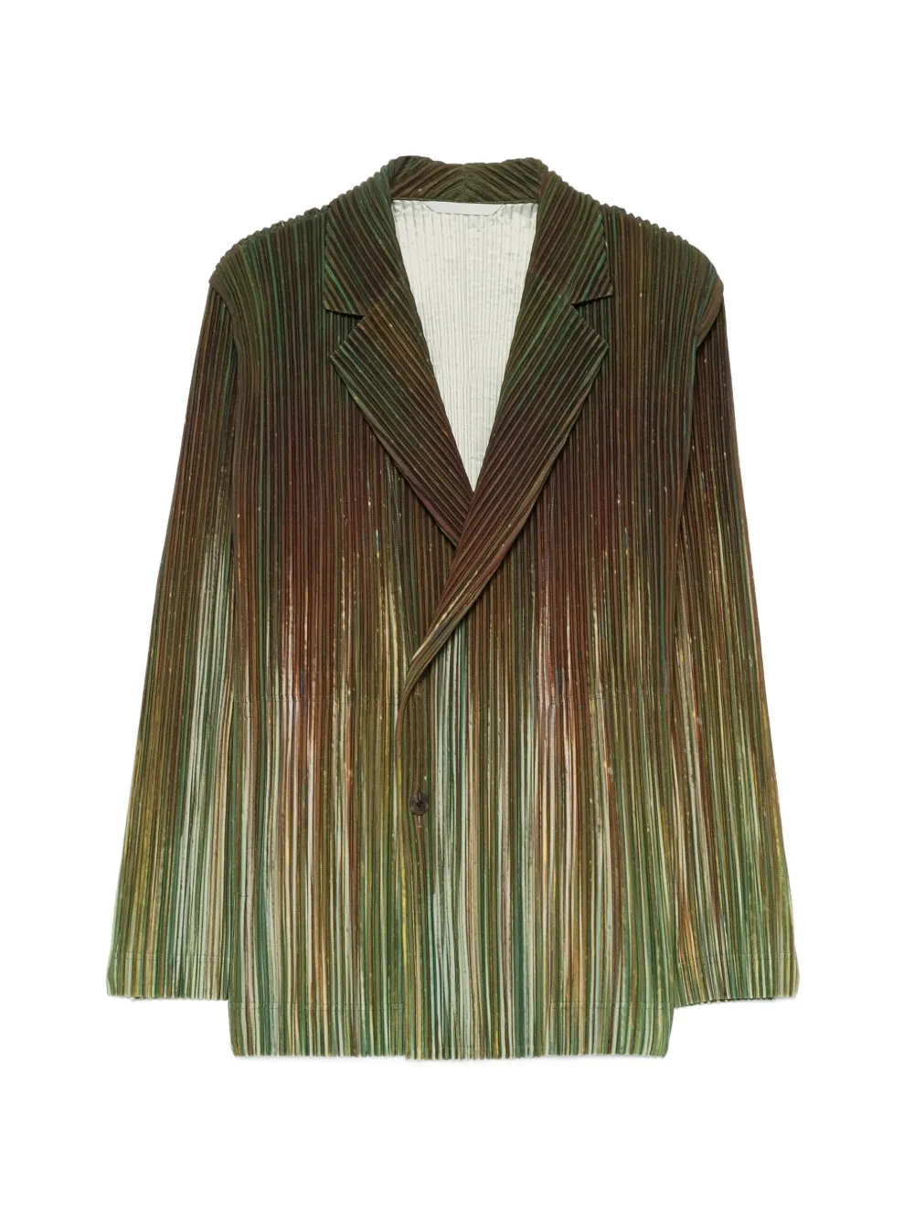 Homme Plissé Issey Miyake pleated blazer - Verde