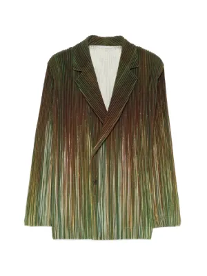 Homme Plissé Issey Miyake プリーツ シングルジャケット | グリーン