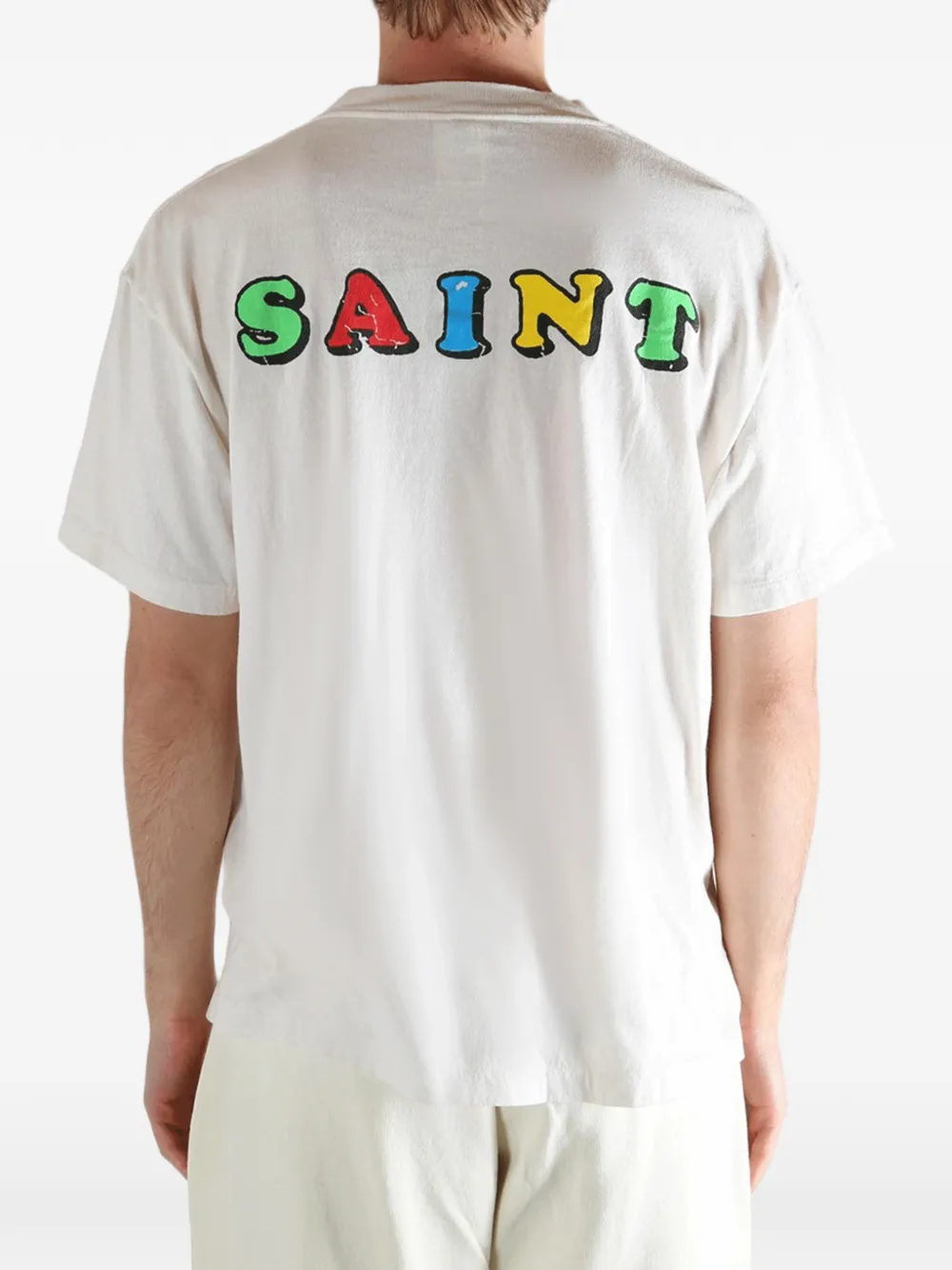 SAINT MXXXXXX T-shirt met grafische print Beige