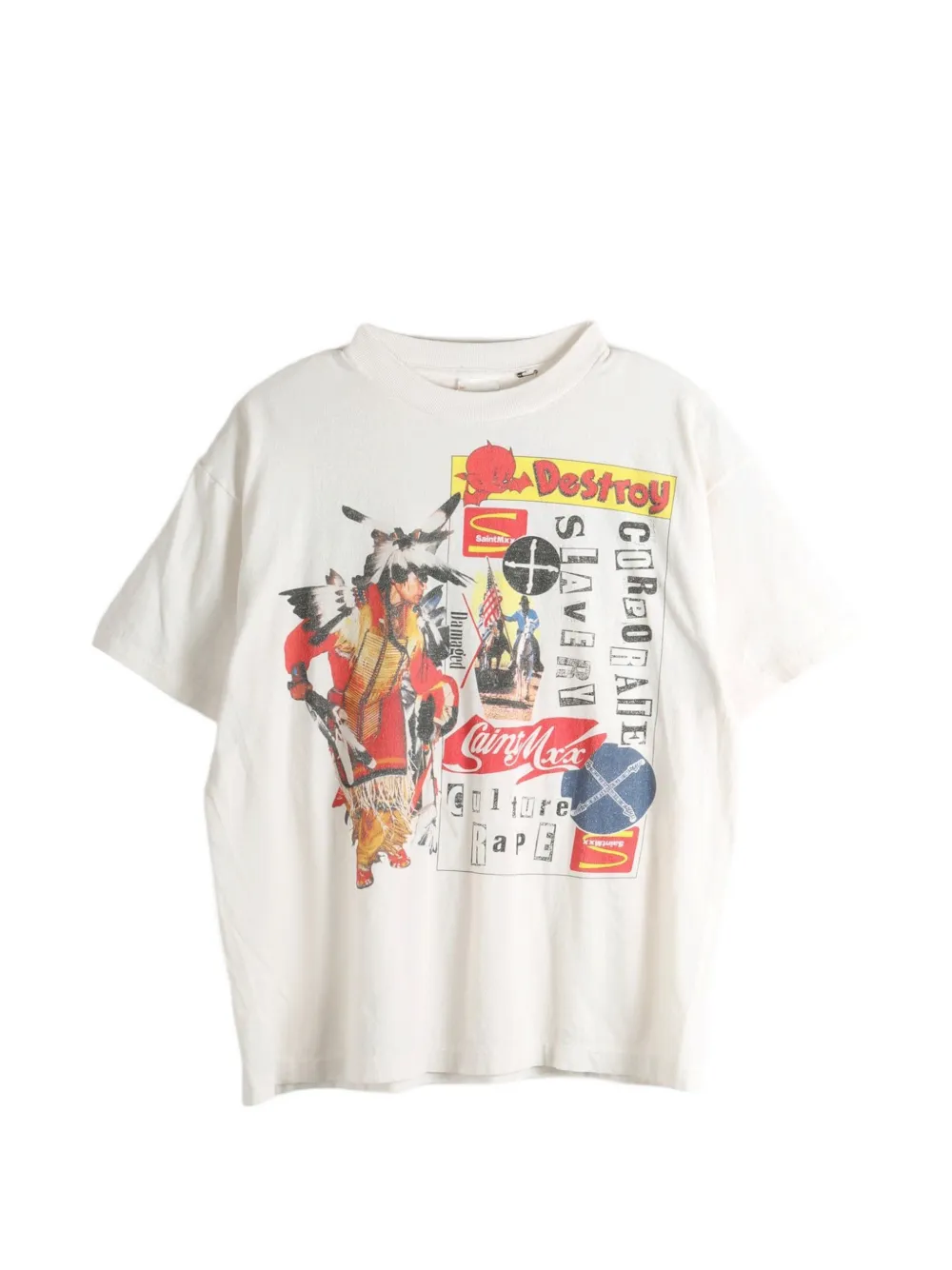 SAINT MXXXXXX graphic-print T-shirt - Toni neutri