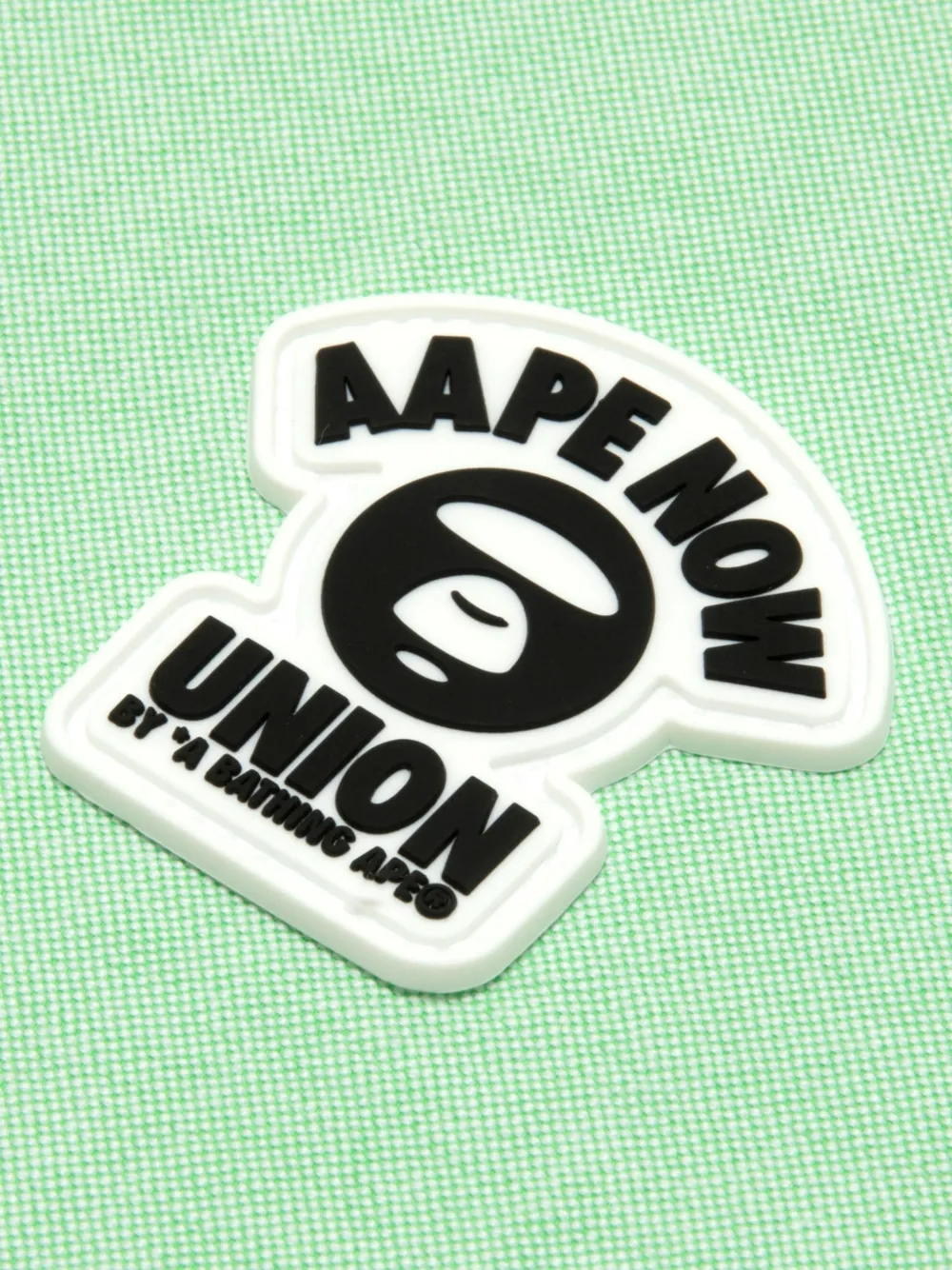 AAPE BY *A BATHING APE Overhemd met logopatch en korte mouwen Groen