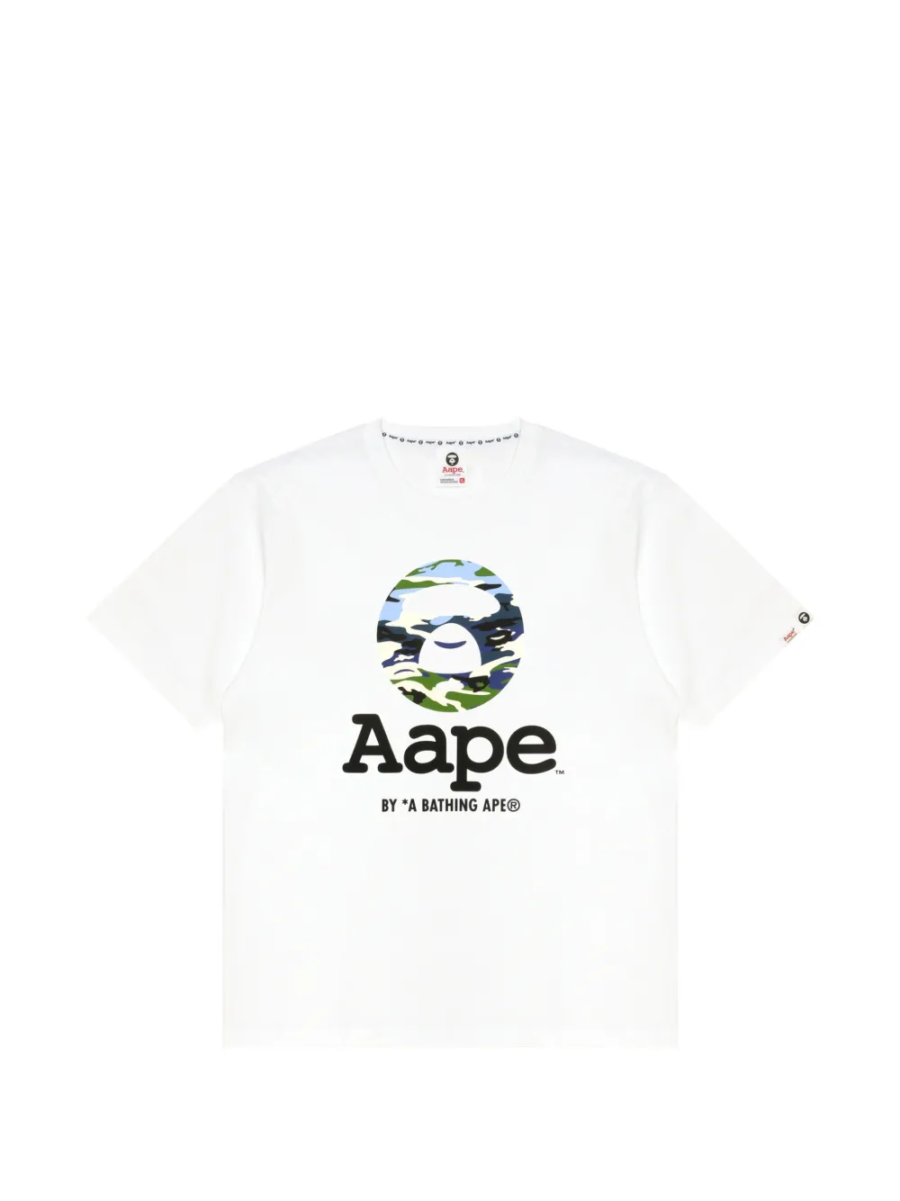 AAPE BY *A BATHING APE® camouflage graphic T-shirt - Bianco