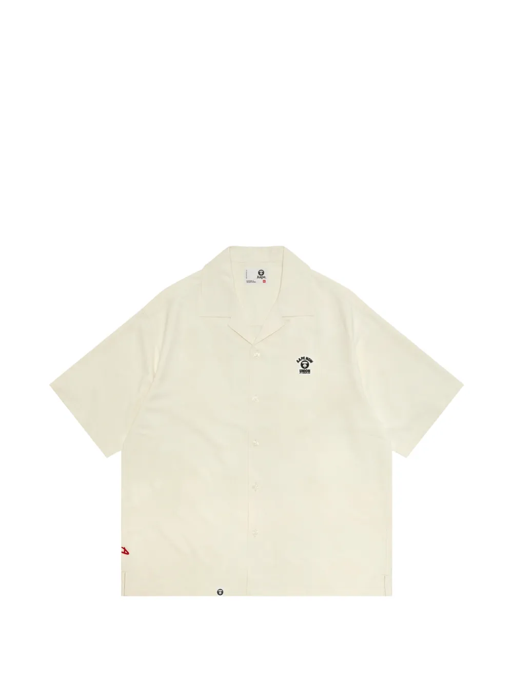 AAPE BY *A BATHING APE® embroidered short-sleeve shirt - Toni neutri