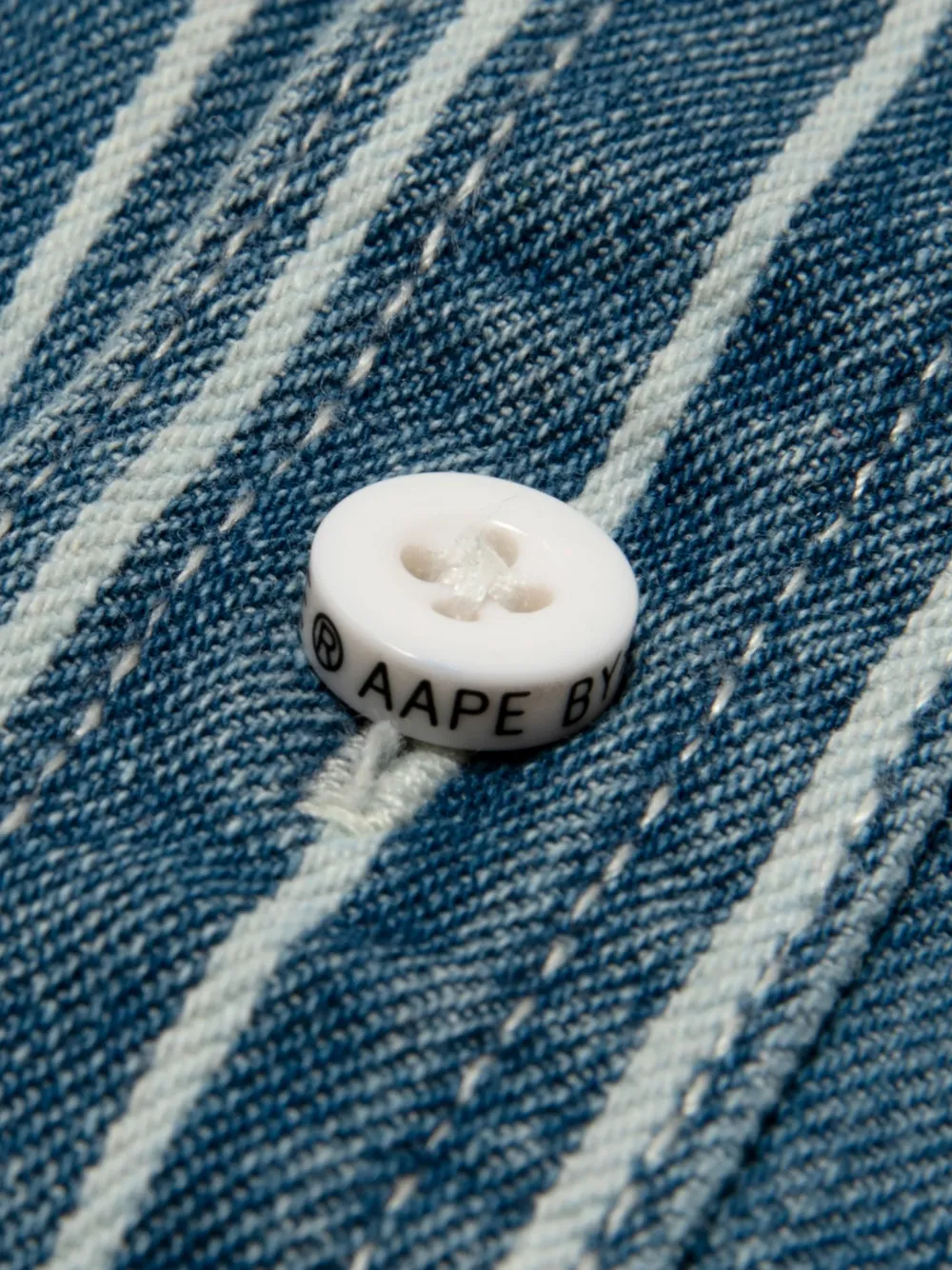 AAPE BY *A BATHING APE Gestreept overhemd Blauw