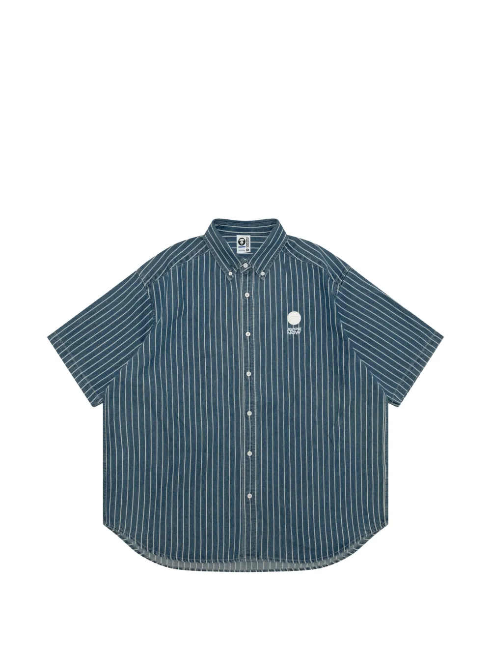 AAPE BY *A BATHING APE® striped button shirt - Blau