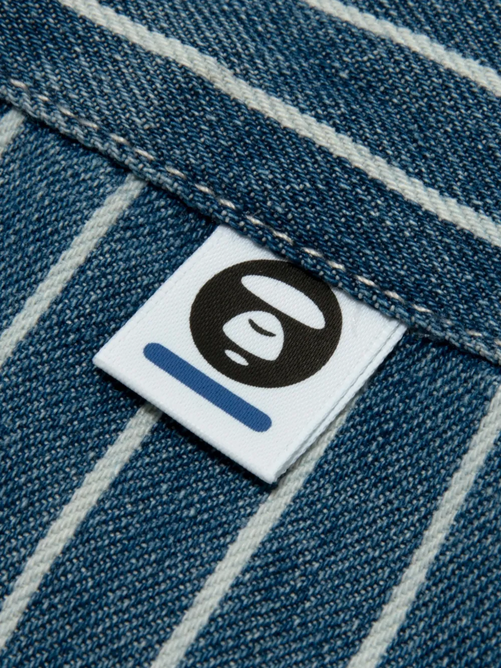 AAPE BY *A BATHING APE Gestreept overhemd Blauw