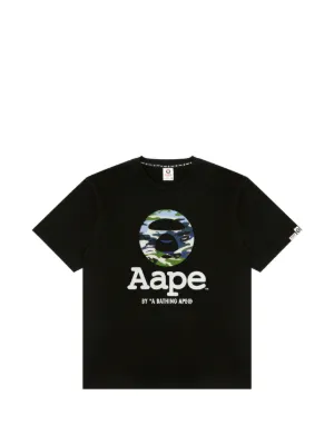 AAPE BY *A BATHING APE® logo-print T-shirt | Black | FARFETCH