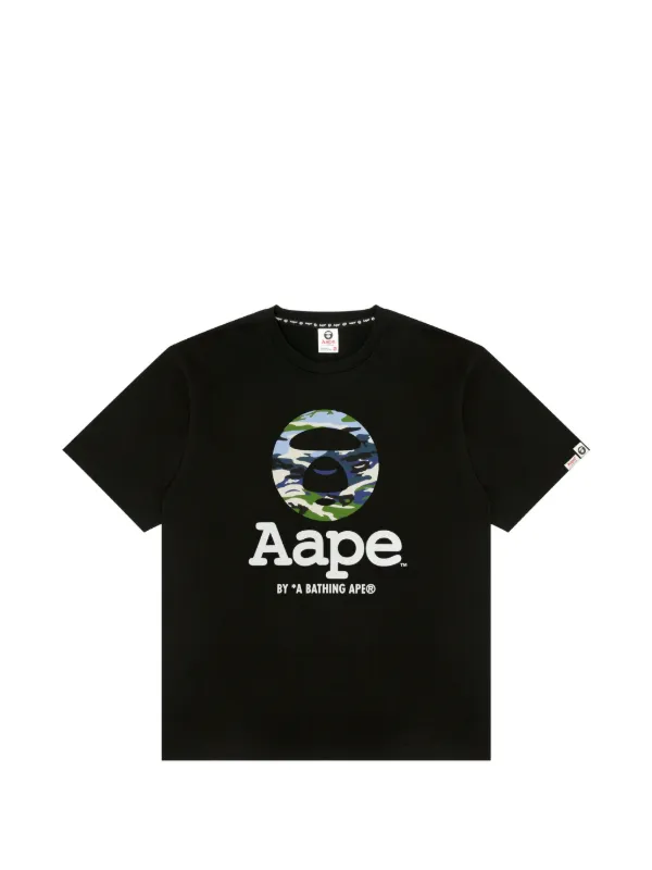 AAPE BY *A BATHING APE® Camo Print T-shirt | Black | FARFETCH CA