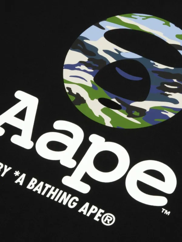 AAPE BY *A BATHING APE® Camo Print T-shirt | Black | FARFETCH