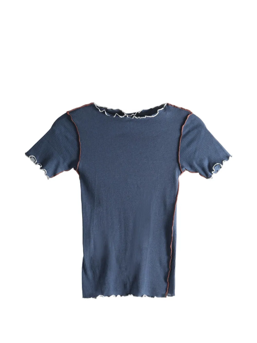 Baserange lettuce-edge T-shirt - Blau