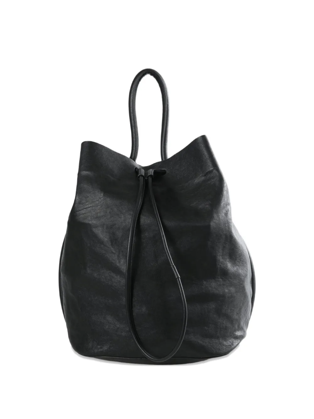 Uma Wang large drawstring-fastening bucket bag - Nero
