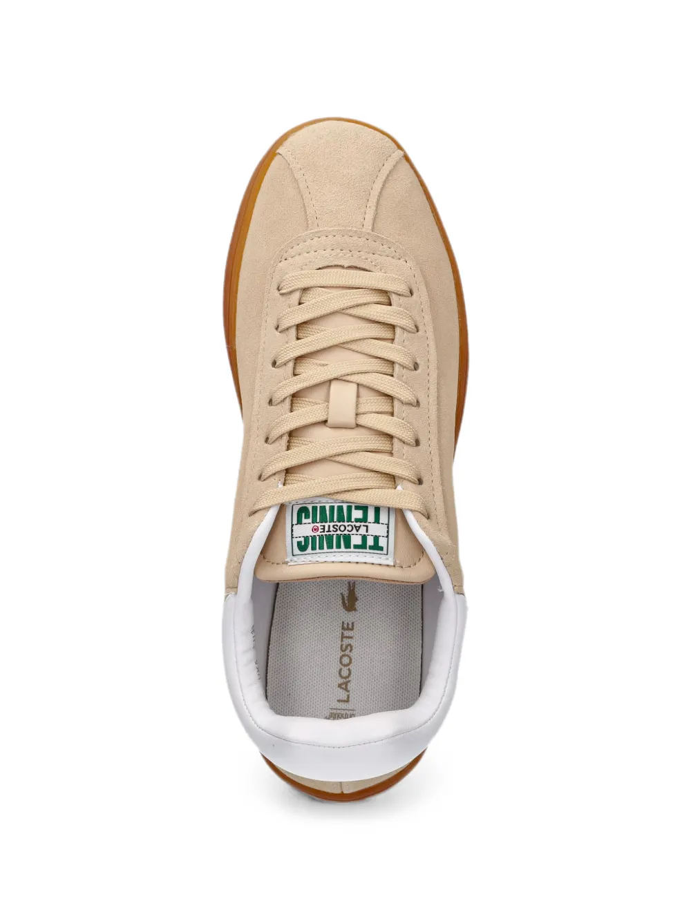 Lacoste Baseshot logo-patch gum-sole sneakers Beige