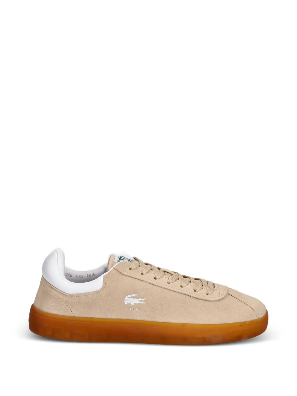 Lacoste Baseshot logo-patch gum-sole sneakers - Nude