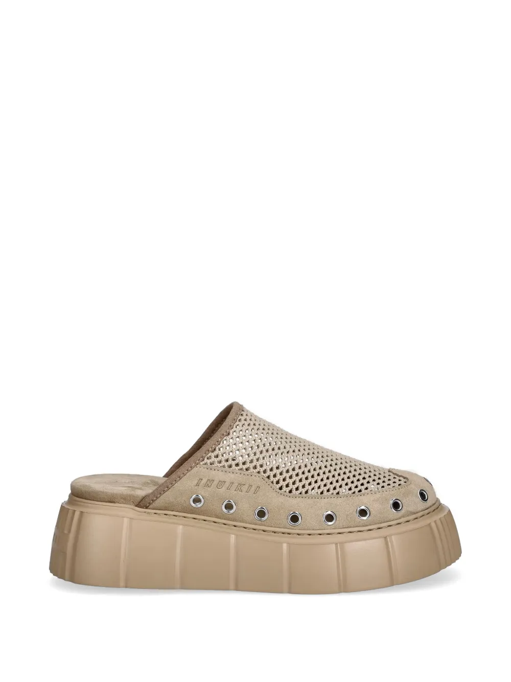 Inuikii Matilda eyelet-embellished mules Beige