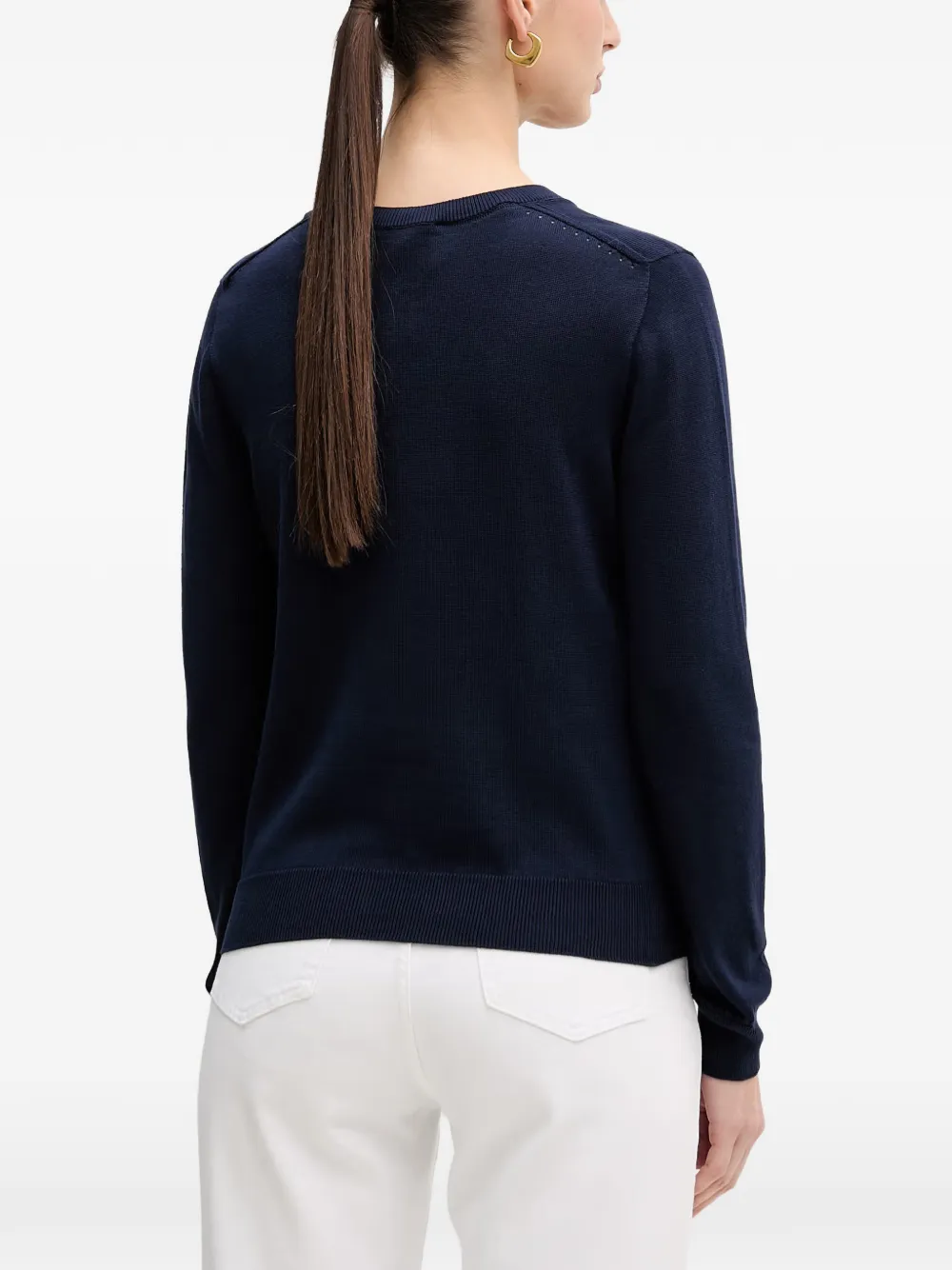 Lacoste Trui met logopatch Blauw