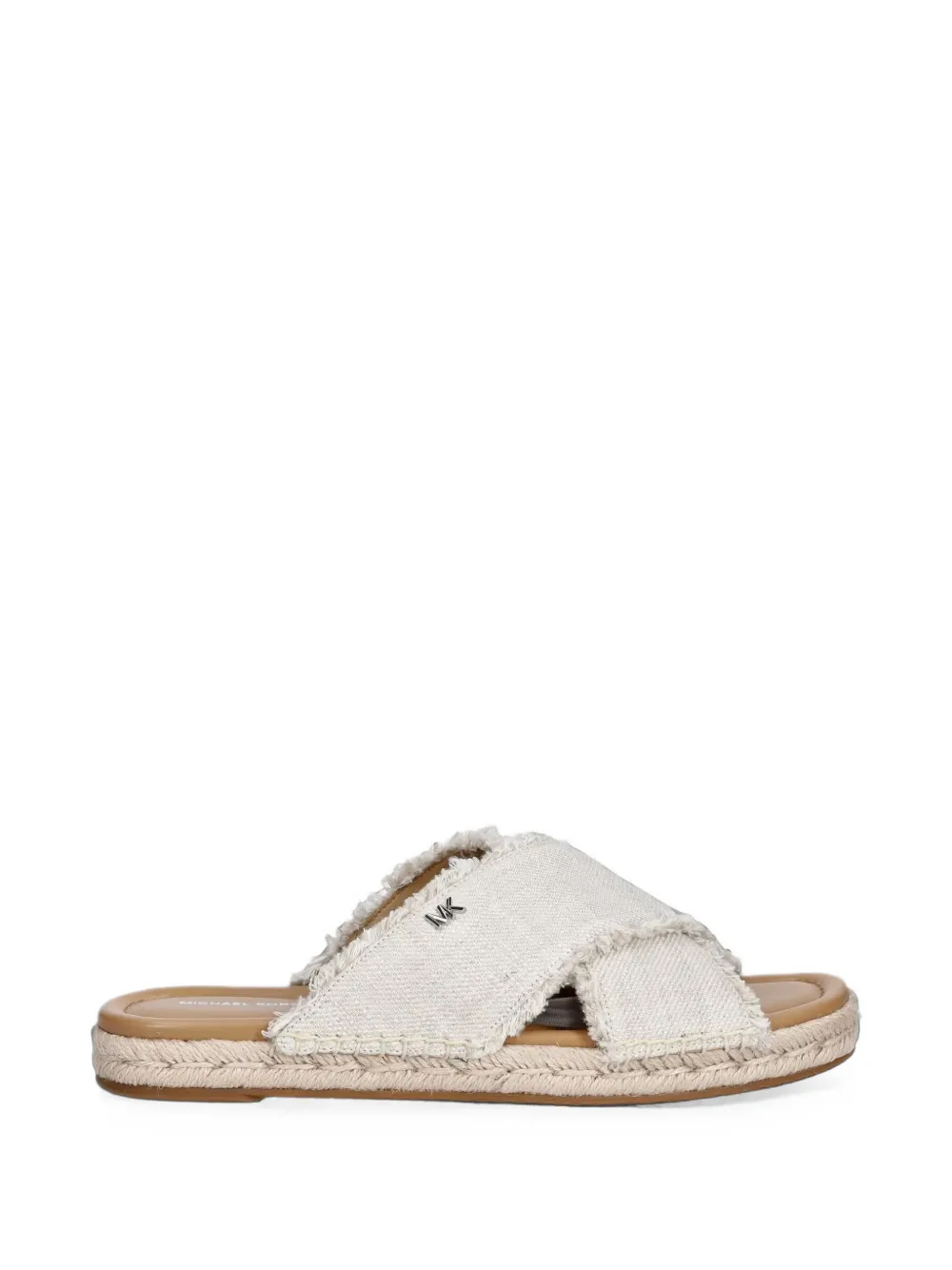 Michael Michael Kors frayed crossover-strap sandals - Toni neutri